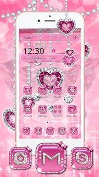 Love Pink heart theme screenshot 1