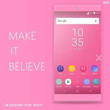 GALAXY XPERIA Theme | JUST PINK 🎨Design For SONY screenshot 3