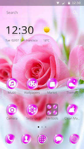 Pink Beautiful Rose Love Theme screenshot 5