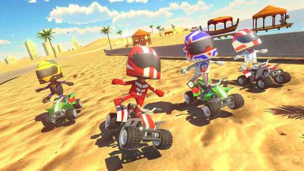 Stickman Stunt Downhill Motocross Racing screenshot 1