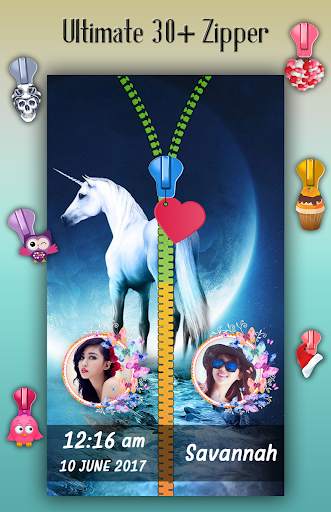 Unicorn Zipper Lock Screen screenshot 4