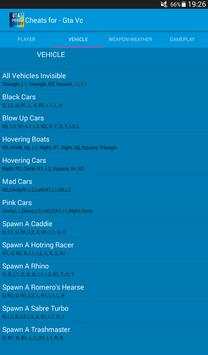 Cheats for Gta Vice City Plus screenshot 14