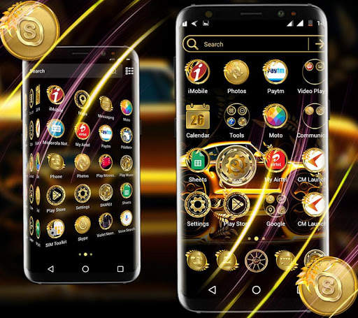 Golden Car Launcher Theme screenshot 6