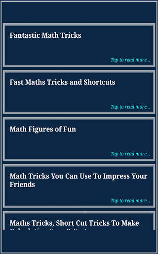 Math Tricks 11 تصوير الشاشة