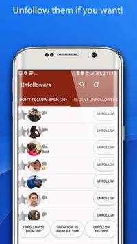 Unfollowers for Instagram, Clean screenshot 1