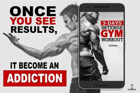 3 Days Intense Gym Workout & Fitness Meal Plan screenshot 1