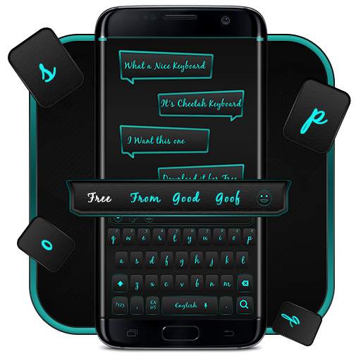Eccentric Radiant Blue Keyboard Theme 10001001
