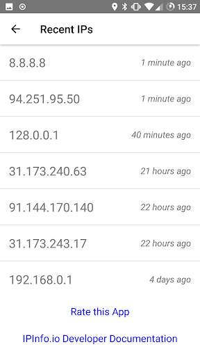 IPInfo screenshot 2