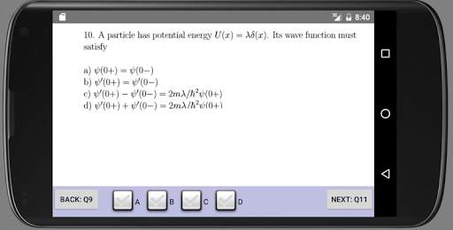 Physics Test Quantum Mechanics скриншот 2