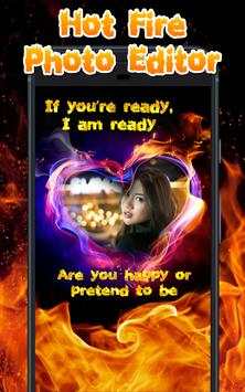 Fire Text Photo Frame screenshot 1