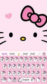 Tema Keyboard Kartun Pink Cute Kitty screenshot 4