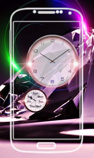 Diamond Clock Live Wallpaper screenshot 4