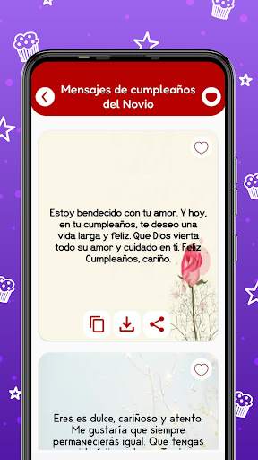 Cumpleaños cartas y mensajes screenshot 7