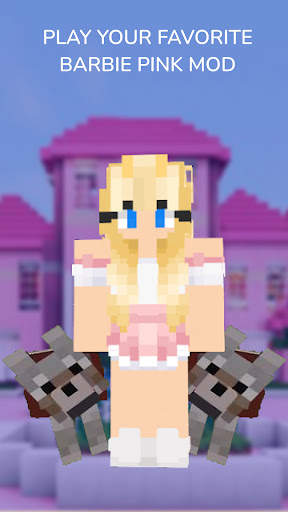 Barbie Skin Pink Minecraft Mod screenshot 4