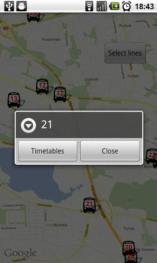Tampere Bus Radar screenshot 2