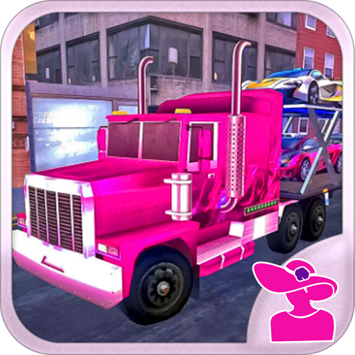 Pink Trailer Truck Driver Adventure 3D icon