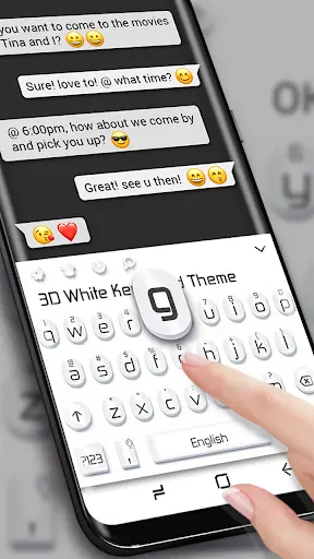 White Keyboard 3 تصوير الشاشة