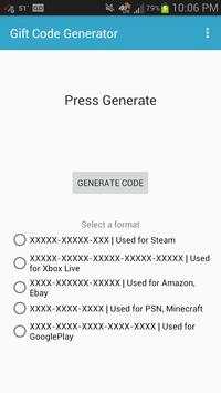 Gift Code Generator screenshot 2