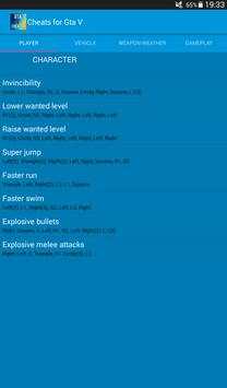 Cheats for Gta 5 screenshot 11