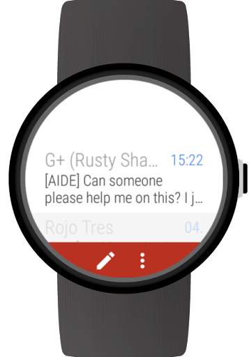 Mail client for Wear OS watches screenshot 1