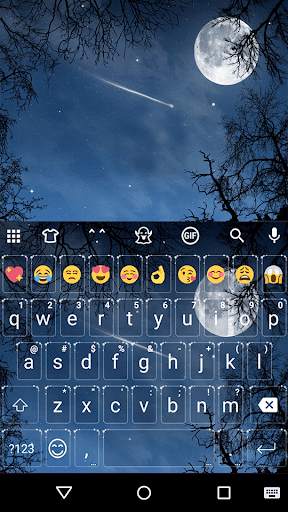 Moonlight Emoji Keyboard Theme स्क्रीनशॉट 1