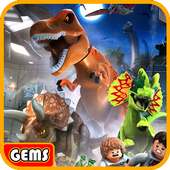 Gems LEGO Jurassic Saurus logo