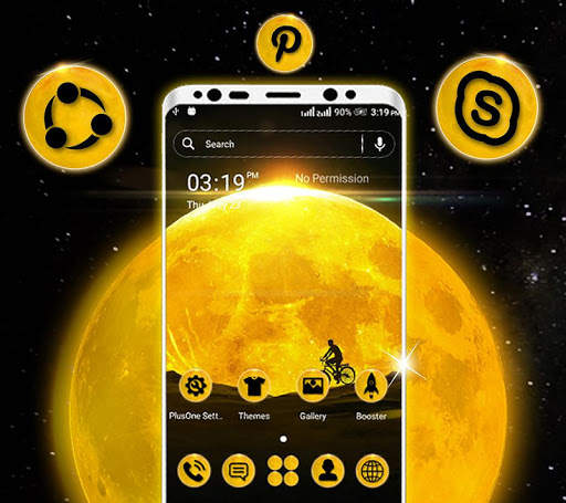 Golden Moon Launcher Theme screenshot 1