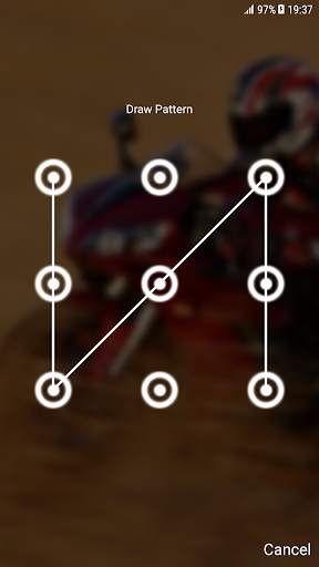Motorcycle Pattern Lock Screen 2 تصوير الشاشة