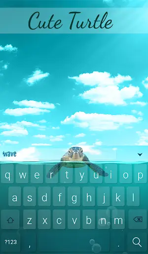 Cute Turtle Animated Keyboard + Live Wallpaper screenshot 2