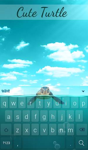 Cute Turtle Animated Keyboard + Live Wallpaper screenshot 2