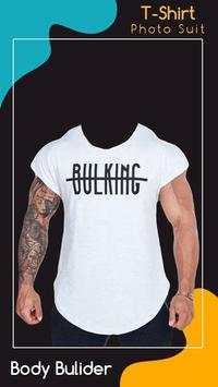Men Body Builder T-Shirt Photo Suit 3 تصوير الشاشة
