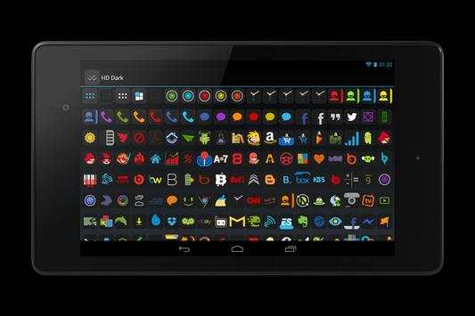 HD Dark Free - Icon Pack screenshot 11
