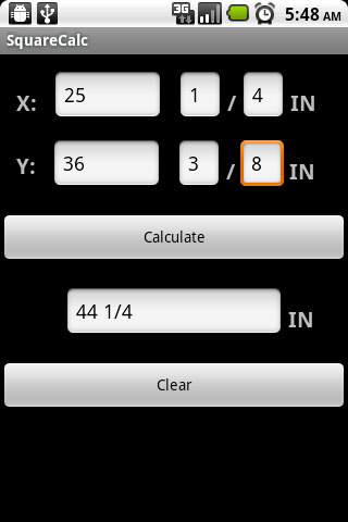 SquareCalc Construction Calc screenshot 2