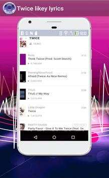 Twice likey lyrics 2 تصوير الشاشة