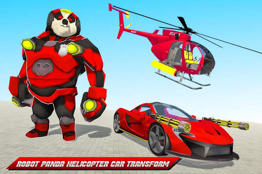 Panda Robot Helicopter Transform Battle Games screenshot 10