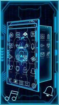 Blue Neon Hi Tech Theme screenshot 2