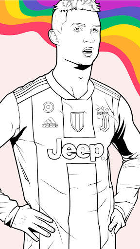 Draw Coloring Football Players screenshot 2
