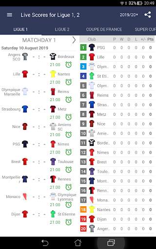 Live Scores for Ligue 1 France screenshot 9
