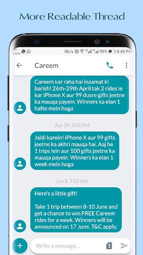 SMS Dual - Android Messaging App screenshot 5