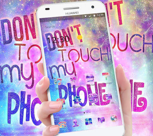 Glitter Don't Touch My Phone Theme screenshot 4