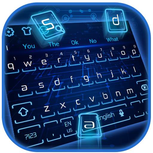 Flash Tech Hologram Keyboard Theme 10001001