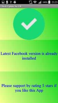 Update Check for facebook screenshot 1