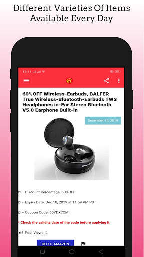 Coupons For Amazon / Promo Codes Deals Save Money स्क्रीनशॉट 1