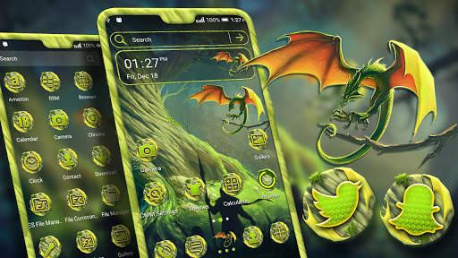 Green Dragon Theme Launcher screenshot 1