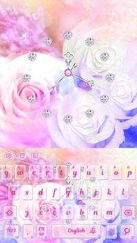Pink Rose Clock Keyboard screenshot 1