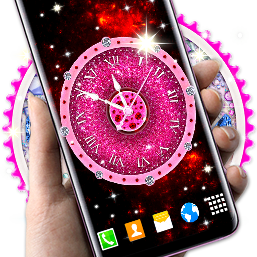 Diamond Clock Wallpaper 💎 Glitter Live Wallpapers иконка