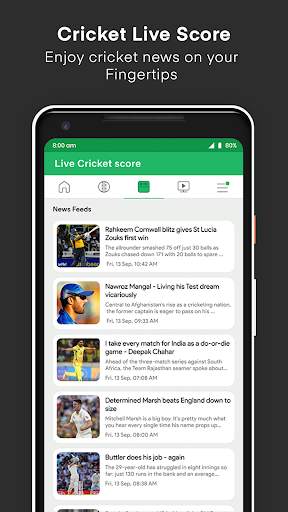 Live Cricket Score : Live Line, Schedule & News screenshot 4