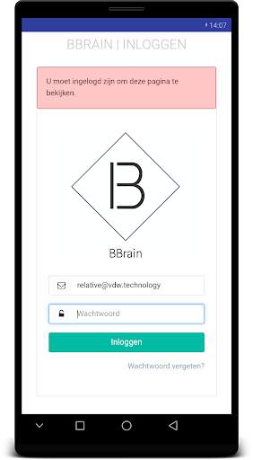 BBrain Gebruiker Portaal screenshot 2