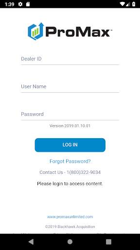 ProMax Mobile App screenshot 1