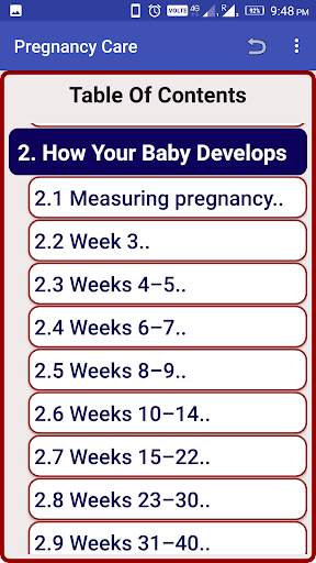 Pregnancy Care screenshot 1
